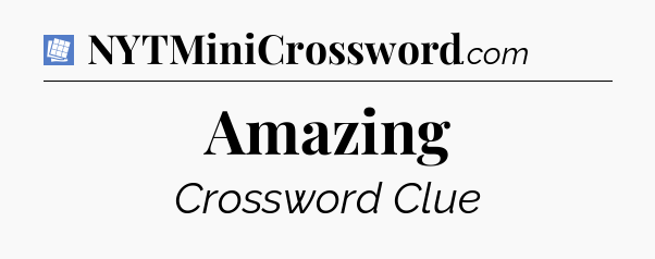 Amazing Puzzle Page Crossword Clue