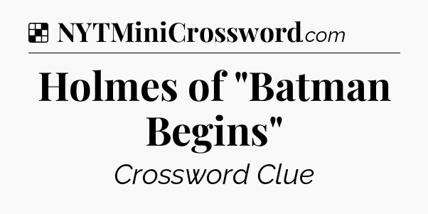 Solution: Holmes of 