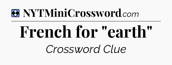 Solution: French for 