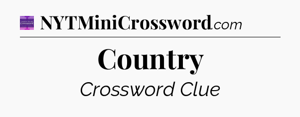 Country - Thomas Joseph Crossword