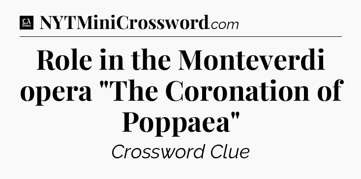 Role in the Monteverdi opera 