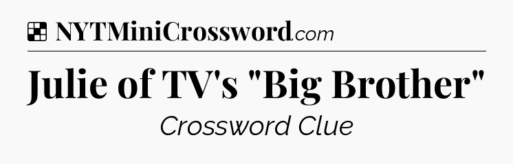 Solution: Julie of TV's 