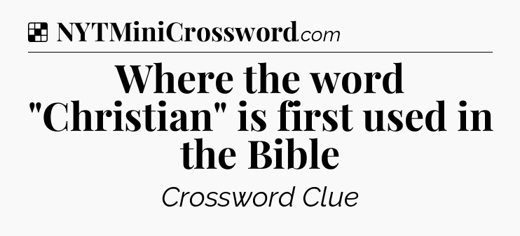 Solution: Where the word 