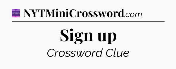 Sign up - Thomas Joseph Crossword