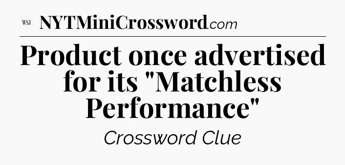 Product once advertised for its 