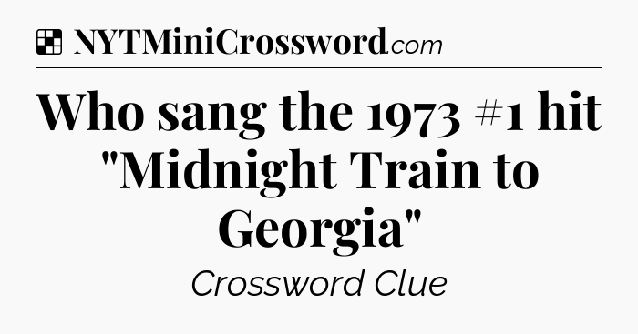 Solution: Who sang the 1973 #1 hit 