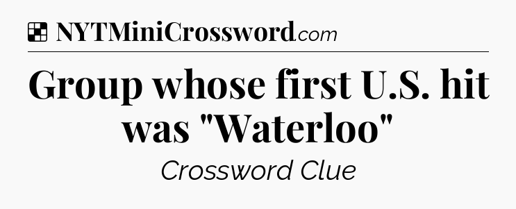 Solution: Group whose first U.S. hit was 