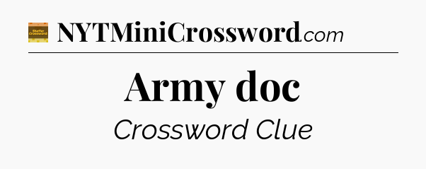 Army doc - Eugene Sheffer Crossword
