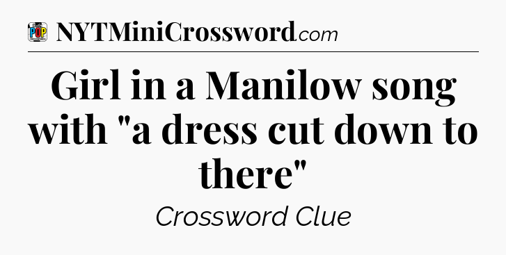 Girl in a Manilow song with 