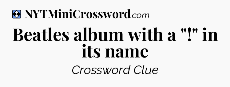 Solution: Beatles album with a 