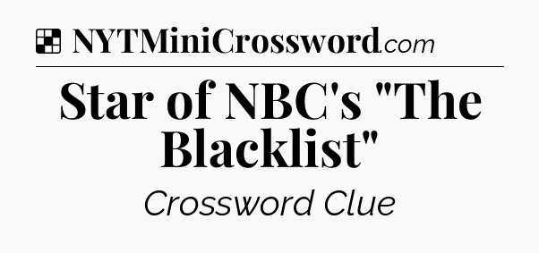 Solution: Star of NBC's 