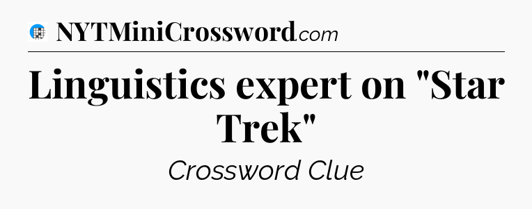 Linguistics expert on 