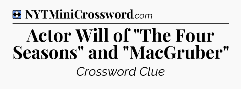 Solution: Actor Will of 