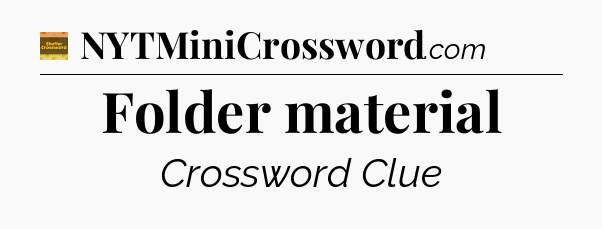 Folder material - Eugene Sheffer Crossword