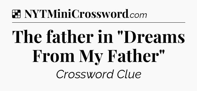 Solution: The father in 