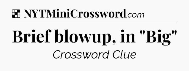 Solution: Brief blowup, in 