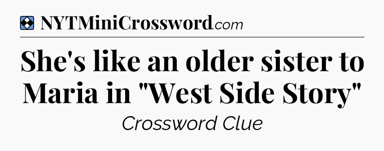 Solution: She's like an older sister to Maria in 