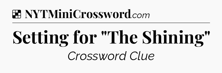 Solution: Setting for 