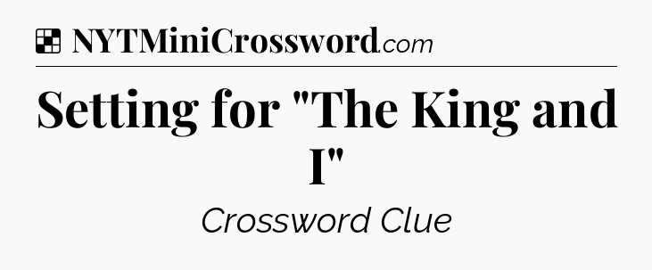 Solution: Setting for 