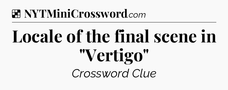 Solution: Locale of the final scene in 