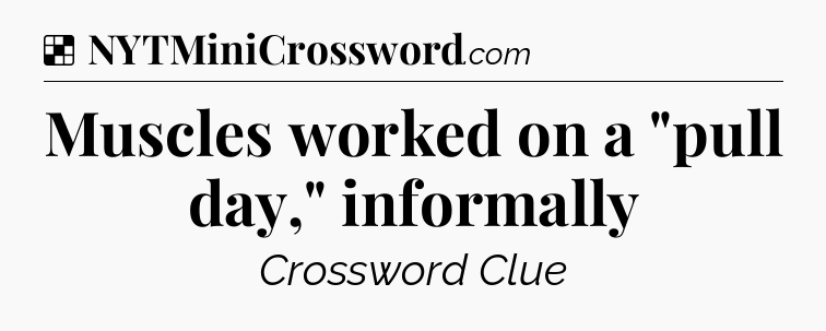 Solution: Muscles worked on a 