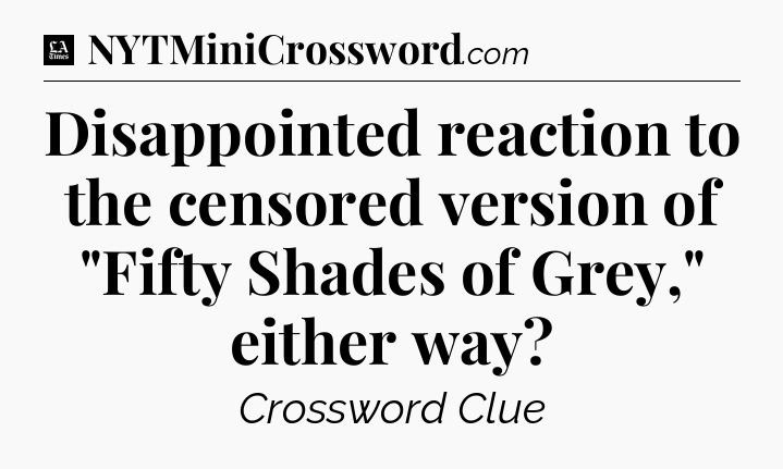 Disappointed reaction to the censored version of 