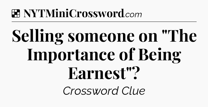 Solution: Selling someone on 