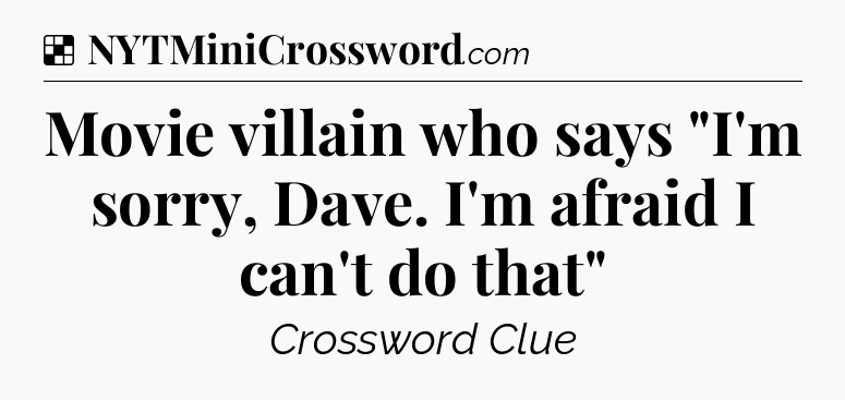 Solution: Movie villain who says 