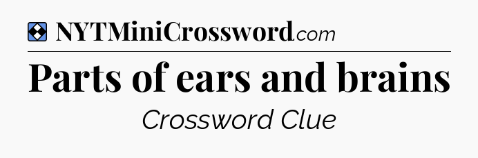 Solution: Parts of ears and brains - NYT Mini Crossword