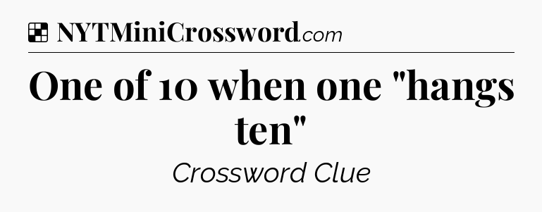 Solution: One of 10 when one 