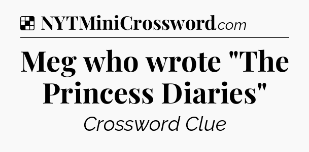 Solution: Meg who wrote 
