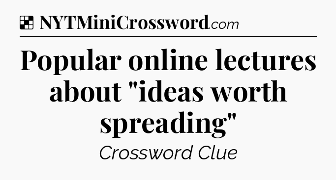 Solution: Popular online lectures about 