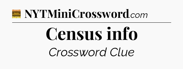 Census info - Eugene Sheffer Crossword