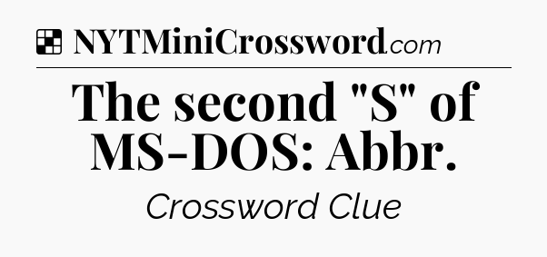 Solution: The second 