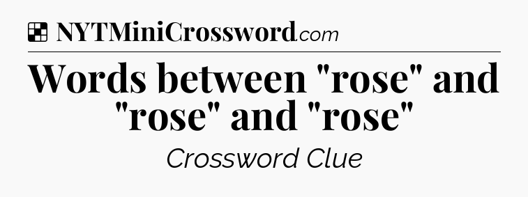 Solution: Words between 