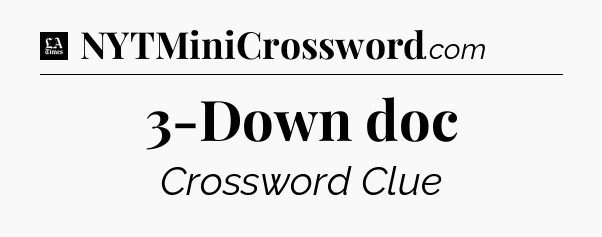 3-Down doc - LA Times Crossword
