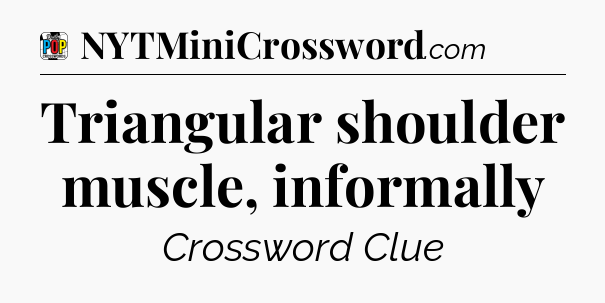 Triangular shoulder muscle, informally Crossword Clue