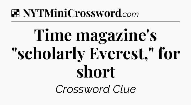 Solution: Time magazine's 