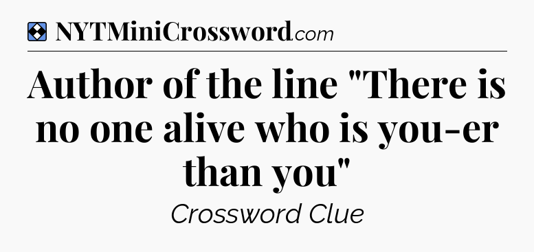 Solution: Author of the line 
