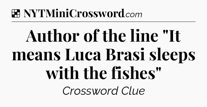 Solution: Author of the line 