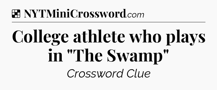 Solution: College athlete who plays in 