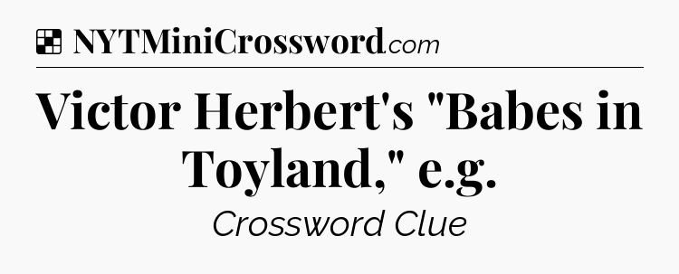 Solution: Victor Herbert's 