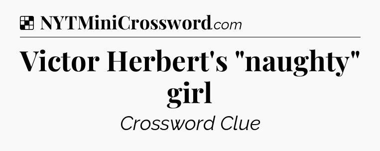 Solution: Victor Herbert's 