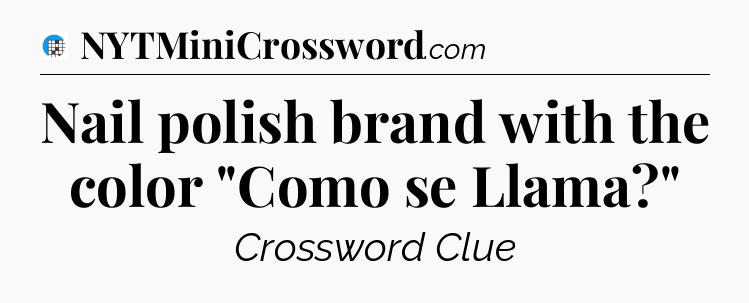 Nail polish brand with the color 