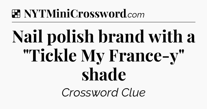 Solution: Nail polish brand with a 