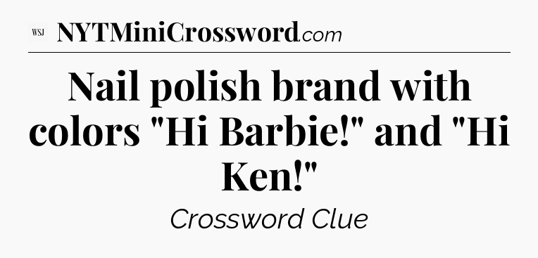 Nail polish brand with colors 