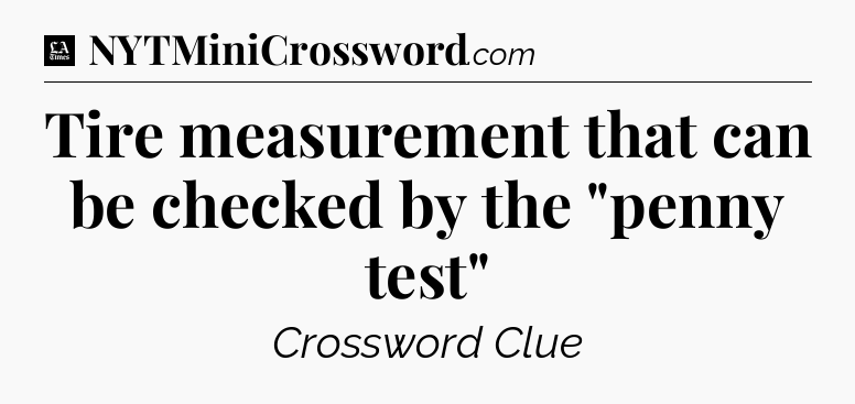 Tire measurement that can be checked by the 