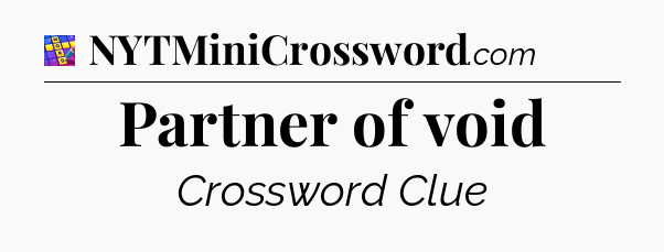 Partner of void Codycross