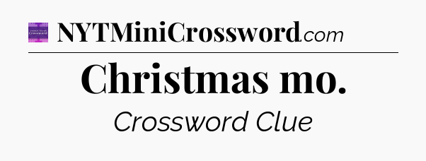 Christmas mo - Thomas Joseph Crossword