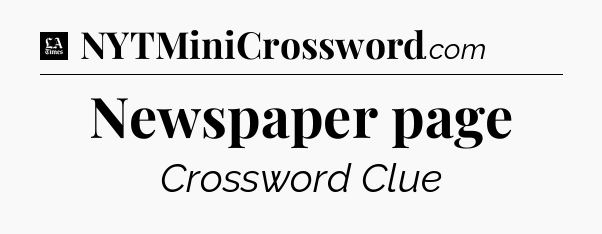 Newspaper page - LA Times Crossword